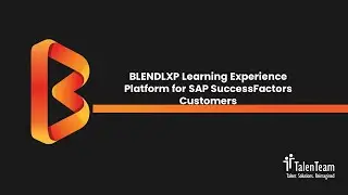 BLENDLXP Learning Experience Platform for SAP SuccessFactors Customers