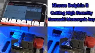 (590) Xhorse Dolphin 2 Cutting a Kawasaki Motorcycle High Security Key