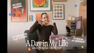 a day in my life as a graphic designer 💫⛅️ + designing packaging + creating a gallery wall