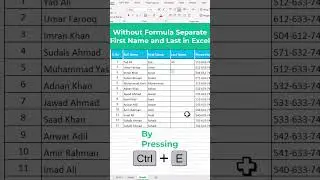 How to Extract First Name and Last Name in Ms Excel