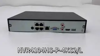 Dahua NVR 4CH POE NVR4104HS-P-4KS2/L H.265 ONVIF RTSP P2P IVS Face detection Network Video Recorder