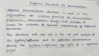 Different Standards for Documentation || Good Practices for Documentation