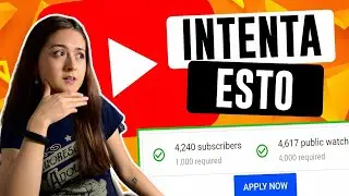 Si tienes menos de 1000 subs y 4000 horas de visualización, intenta esto