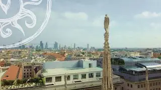 Walking over the Duomo of Milano roof, Italy (Real Ambient sound)