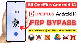 -Unlock All OnePlus Android 14 FRP Bypass [Without PC] -OnePlus Nord Latest Security 2024 Google ID!