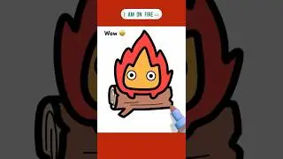 B On Fire 🪵🔥 #emoji #challenge #satisfying #shorts #fypシ゚viral