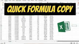 How To Copy a Formula Down a Column Quickly In Excel