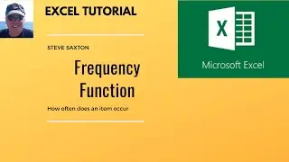 Frequency Function in Microsoft Excel, record the frequency of an event. (Array function)