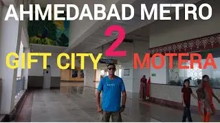 Gift City to Motera  - metro ride | Ahmedabad metro phase II chalu ho gaya🔥#ahmedabadmetro