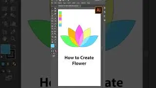 How to Design Flower in Adobe illustrator #Shorts