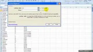 Using the LookUp Function in Excel 2007