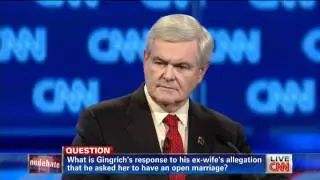 Gingrich slams CNN for asking about ex-wife