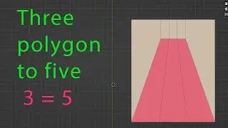 Как с трех полигонов сделать пять в Blender