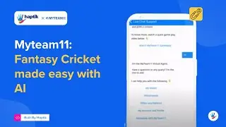 Myteam11: Fantasy Cricket made easy with AI