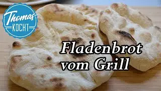 Fladenbrot auf dem Grill / Brot backen