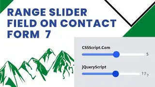 How To Add Range Slider field on Contact Form 7 | Contact Form 7 Range Slider Plugin