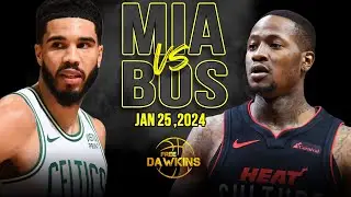 Miami Heat vs Boston Celtics Full Game Highlights | January 25, 2024 | FreeDawkins