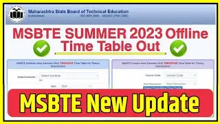 🔴MSBTE Summer 2023 Exam Date Out MSBTE New Update Msbte Latest News