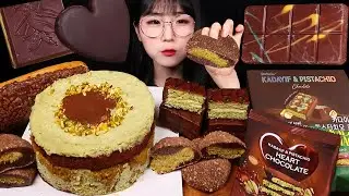 두바이초콜릿케이크 찹쌀떡 하트 초콜릿 도넛 초코 디저트 먹방! FIX DUBAI CHOCOLATE CAKE DONUT RICE CAKE DESSERT MUKBANG ASMR