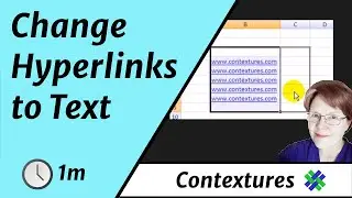 Change Excel Hyperlinks to Text