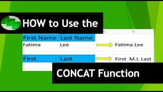 How to Use the CONCAT Function