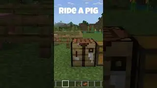 How to ride a pig in minecraft