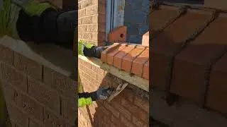 Laying brick sills. #construction #bricklayer #satisfying #asmr