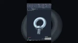 Lifting Eye Bolt in AutoCAD 3D #autocadshorts