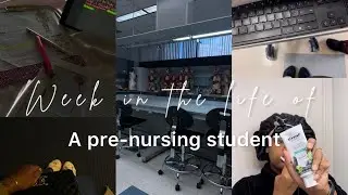 WEEK IN THE LIFE OF A PRENURSING STUDENT|| healthcare worker,shopping, gym.