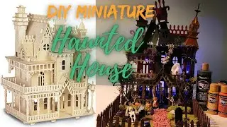 DIY Haunted House | DecoArt Paints | Amazon Dollhouse Kit | Temu Miniatures