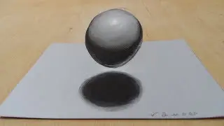 Easy 3D Drawing - How to Draw Levitating Sphere - VamosART