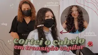 VLOG: CORTEI O CABELO NO SALÃO | Cabelo ondulado em transição capilar 🌺