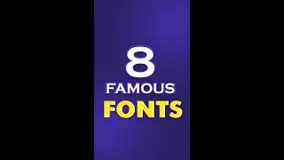 8 useful Famous Fonts #shorts #facts  #graphicdesignfacts