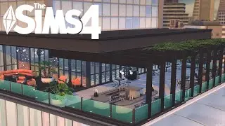 Luxurious Rooftop Skybar & Restaurant | The Sims 4 | Speed Build | No CC