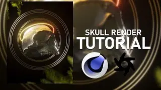 Skull Render FULL TUTORIAL I Cinema4D and Octane beginner tutorial