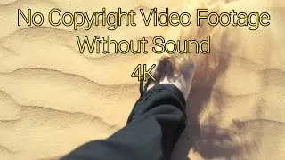 No Copyright Video Footage 08 । Man Walking Barefoot On Desert Sand । Free Stock । 4K Video Footage