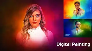 Digital Painting + Oil Painting Colorful Photo Effect