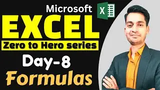 Day 8 Microsoft Excel Full Course Series - Formulas Menu/Tab In Excel (Hindi)