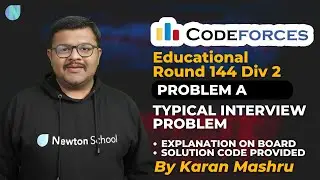 Educational Codeforces Round 144 Div 2 | Problem A : Typical Interview Problem Solution | In Hindi