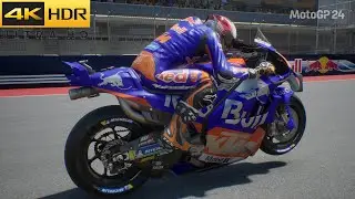 MotoGP 24 - Red Bull GASGAS KTM RC16 Livery blue! Mod Gameplay [4K60]