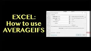 How to use the Excel AVERAGEIFS Function