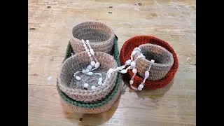 Укрепление корзин из джута, часть 1
