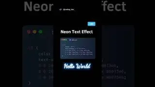 Neon Text Effect in CSS