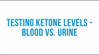 Testing Ketone Levels   Blood vs  Urine