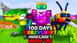 I Survived 100 Days in CRAZY CRAFT in Minecraft Hardcore!