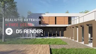 Realistic Exterior Render with D5 Render | Private House 280 | Downloadable Project File Included