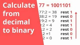 Calculate from decimal to binary
