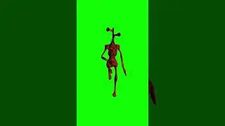 Siren Head Running Green Screen 