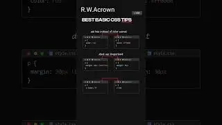 BEST BASIC CSS TIPS