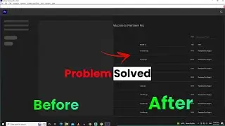 Adobe Premiere Pro Home Screen Blank |Problem Solve |premiere pro home screen blank show ho rahi hai